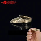 1 шт. стрельба из лука защита для пальцев латунь съемки кольцо катапульта спортивные защитные перчатки Шестерни традиционный с накатанной головкой для Открытый Охота стрельба