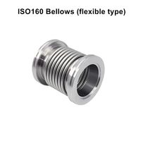 iso160 fast quick flexible vacuum stainless steel bellows flange tube connection flexible hose pipe clamp bellows joint