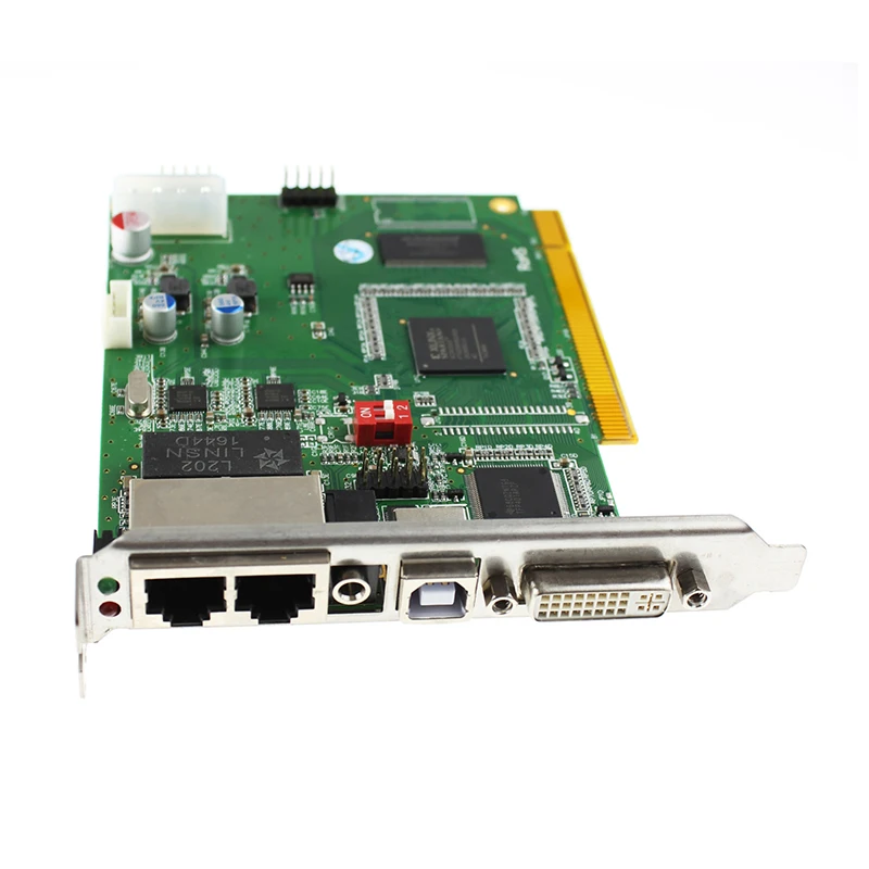 Linsn DS802d синхронная отправка карты светодиодный видео контроллер работает с rv908m32