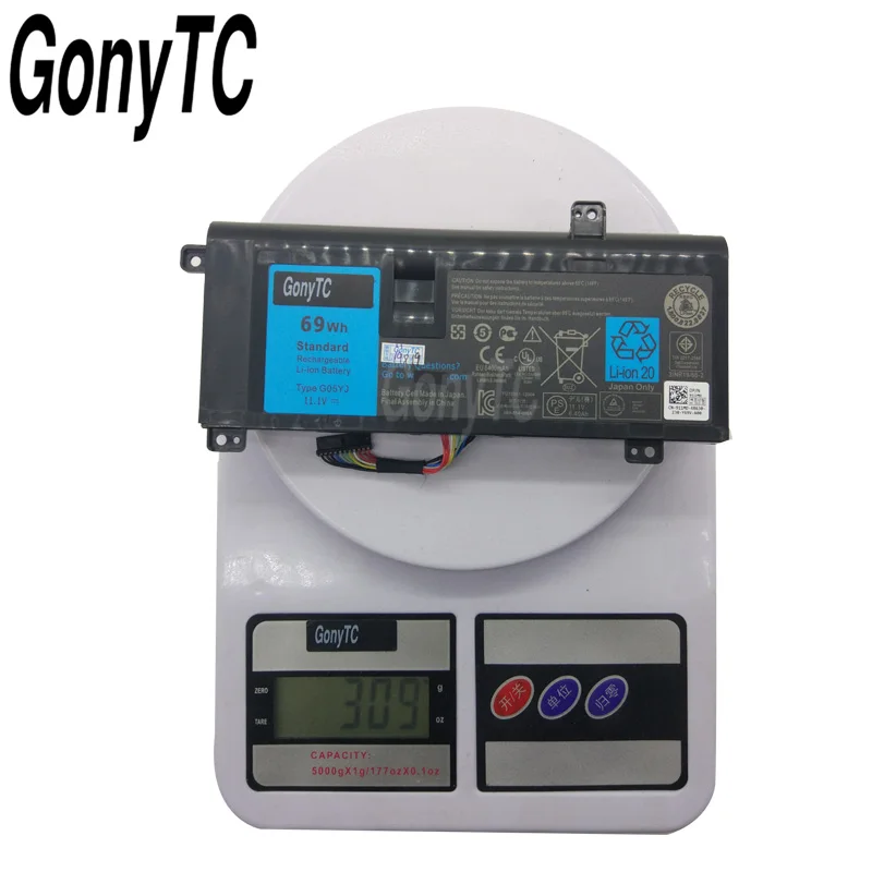 GONYTC оригинальный 69Wh G05YJ Аккумулятор для ноутбука DELL Alienware 14 A14 M14X R3 R4 ALW14D Y3PN0 8X70T