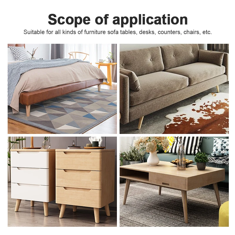 

DANPHONE 4Pcs Height10-30cm Solid Wood Furniture Legs,Vertical / Inclined Cone Sofa Bed Cabinet Table and Chair Replacement Feet