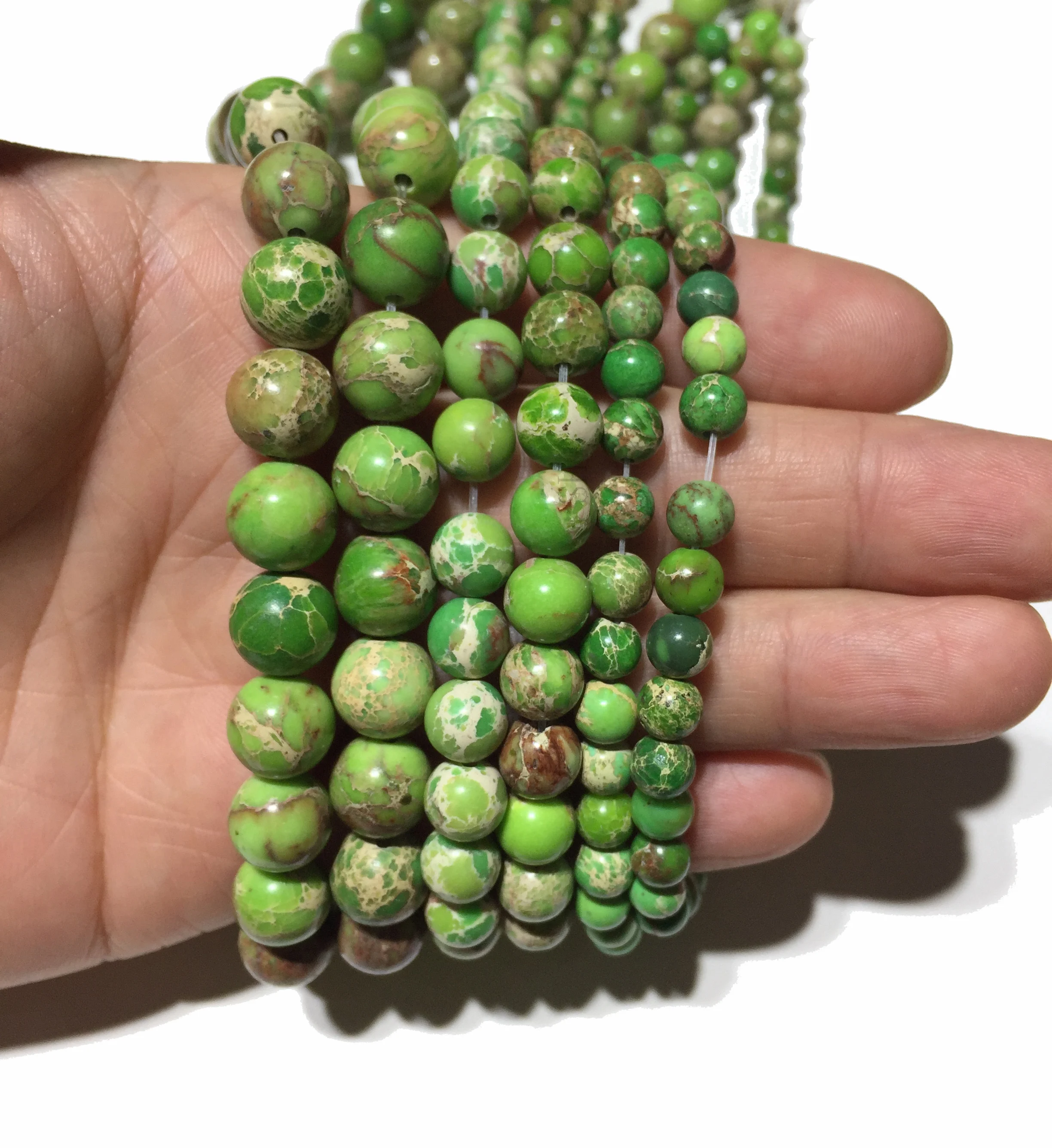 Натуральные зеленые бриллианты гладкие круглые бусины россыпью камень размером