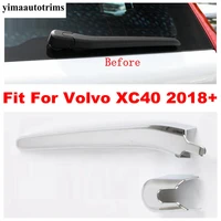 for volvo xc40 2018 2019 2020 2021 2022 rear window wiper windscreen protector kit cover trim abs chrome accessories exterior