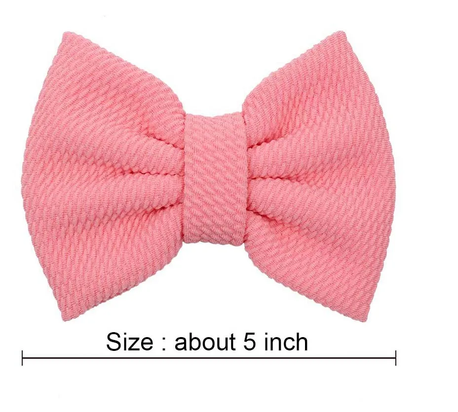 

36pcs/lot New Texture Hair Bows Barrette 5'' Waffle Fabric Hair Bows Hair Clips for Kids Wholesale DIY Girls Hair Accessories
