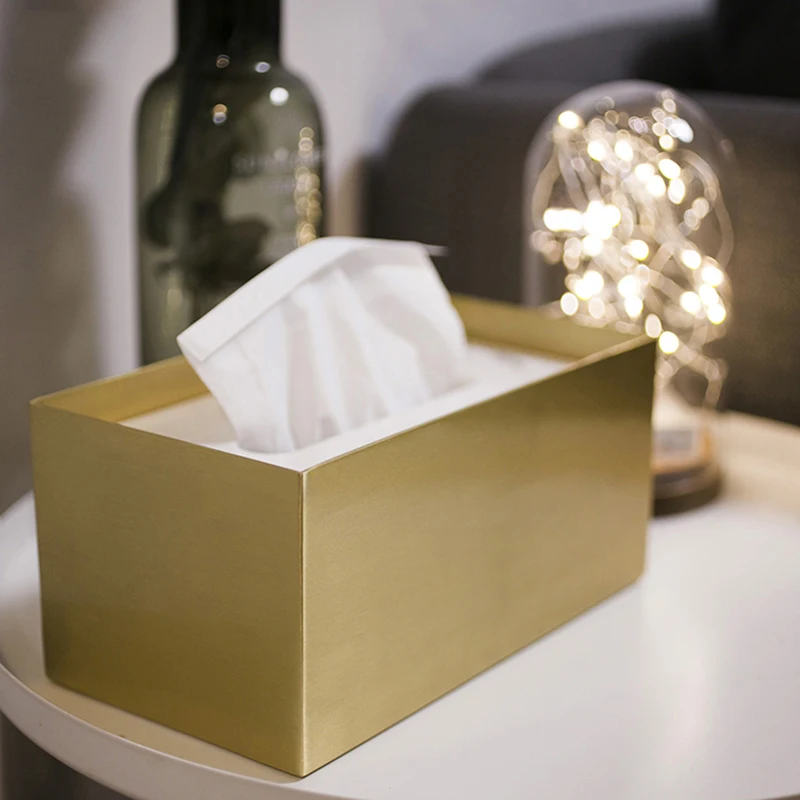 Скандинавский стиль латунный и мраморный тканевый чехол золотой ящик для