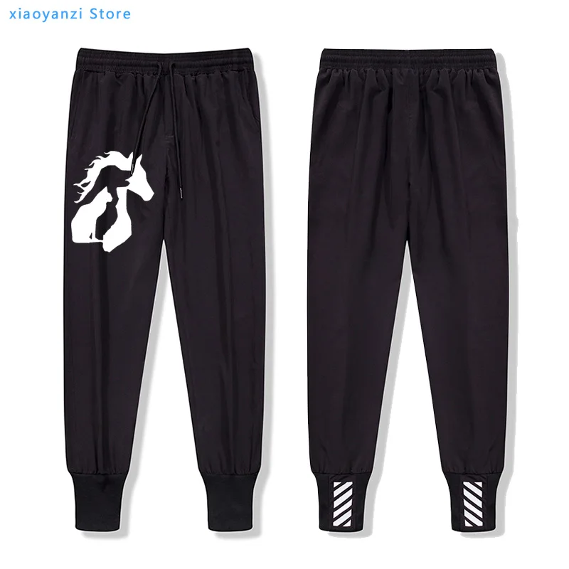 Женские спортивные брюки с принтом животных влюбленных лошадей кошек