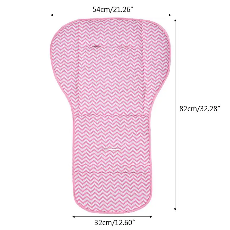 

QILEJVS 1PC Baby Strollers Accessories Cotton Seat Cushion Cute Wave Pattern Sleeping Mats Pads for Infants Pushchairs Stroller