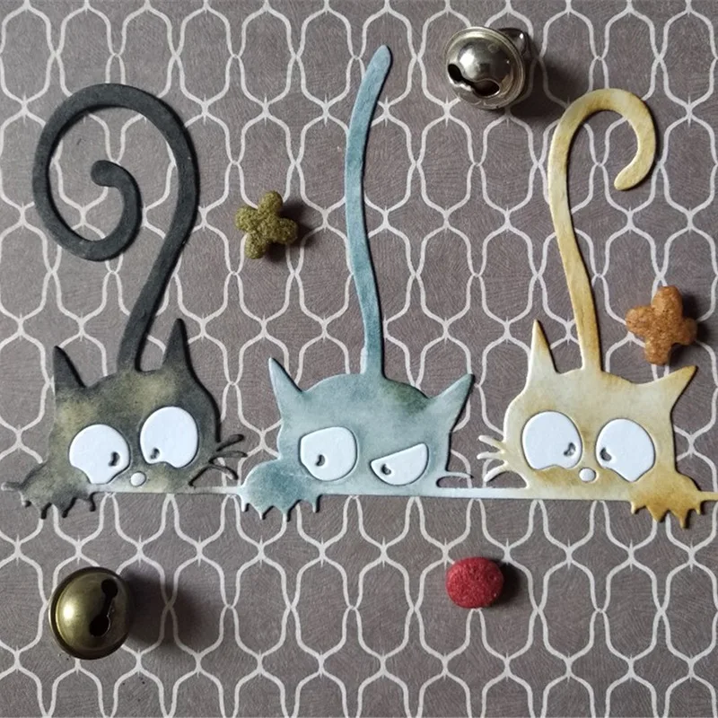 Маленькая кошка рождественские штампы скрапбукинг Новое поступление