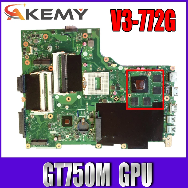 

V3-772G материнская плата для ноутбука ACER aspire V3-772 V3-772G E1-772G Материнская плата ноутбука NBMMB11001 EA VA70HW GPU GT750M DDR3 материнская плата