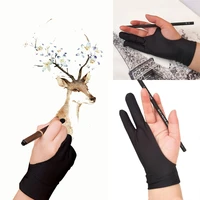 1pcs anti fouling artist glove for drawingblack 2 finger painting digital tablet writing glove for art students arts lover