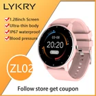 Смарт-часы LYKRY ZL02, экран 1,28 дюйма, Ультратонкий корпус, пульсометр, женские часы, мужские, прогноз погоды для IOS, Android PK ZL01