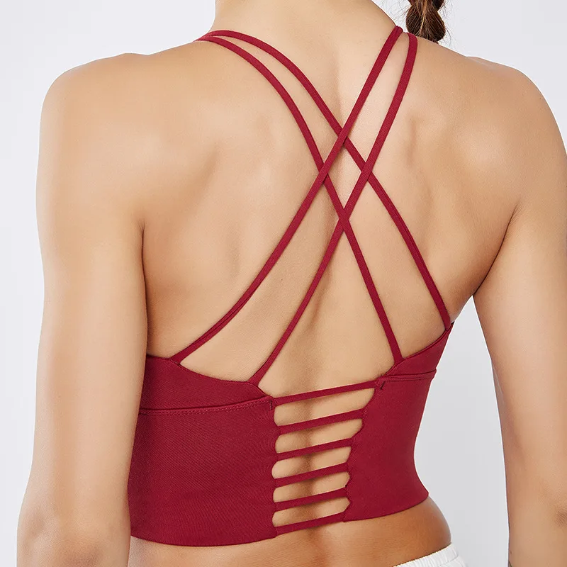 Сексуальный прозрачный крест накрест спортивный бюстгальтер топ женское нижнее