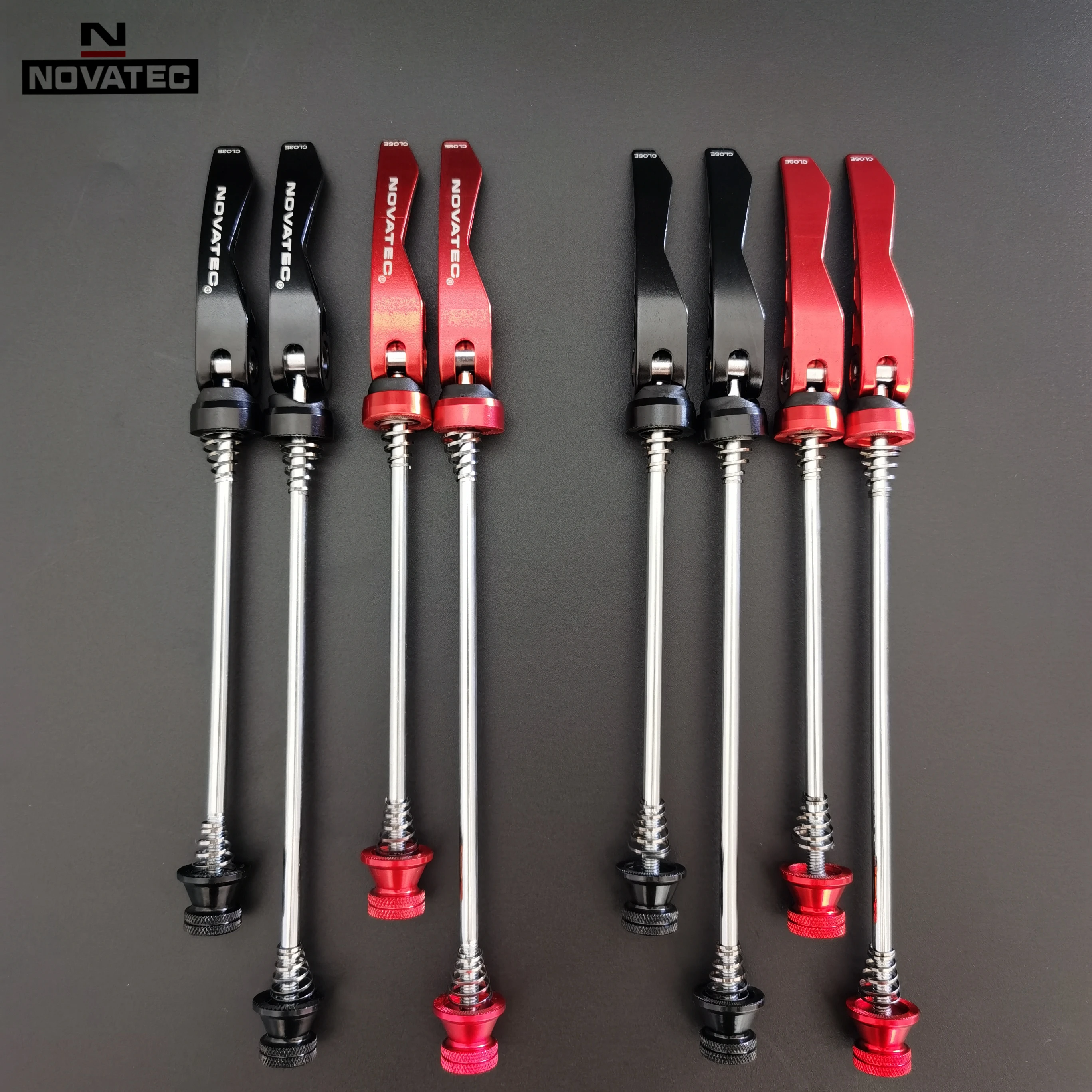 

98gNovatec A Pair Road/Mountain Bicycle QR Hubs alloy Skewers Ultralight Quick Release Useful Bicycle Skewers