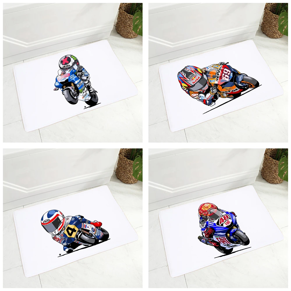 Мягкий фланелевый ковер мультяшный спортивный мотоциклетный напольный коврик