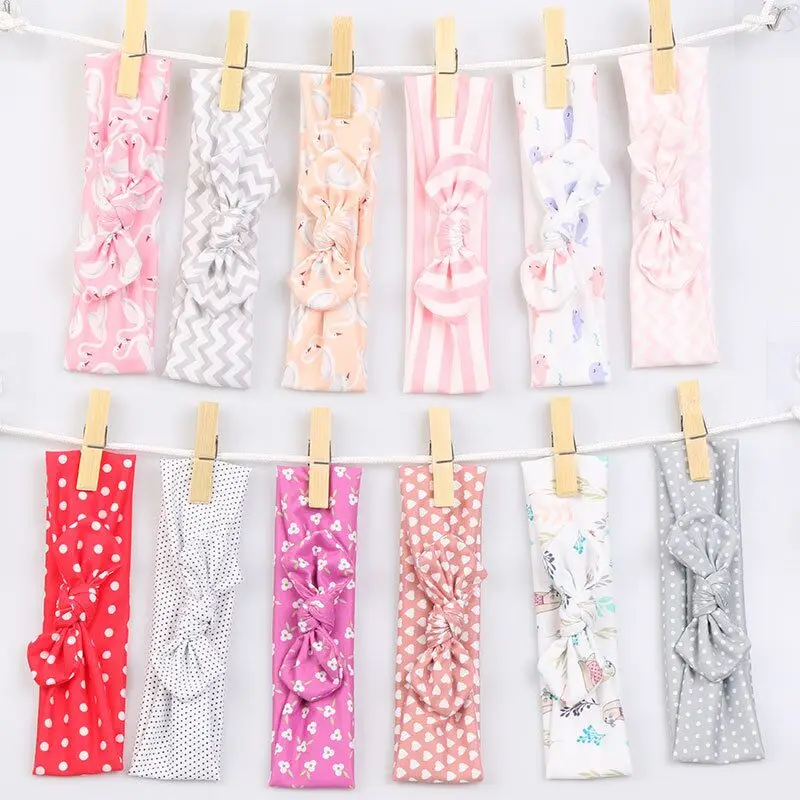 Kids Headband Bow For Girl Rabbit Ear Hairbands Turban Knot Turbans Accessoire Faixa Cabelo Para Bebe Baby | Детская одежда и