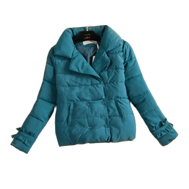 

Elegant Short Cotton Parka Jacket 2021 New Fashion Korean Down Coat Winter Jacket High Quality Double-Breasted Winter Clothes