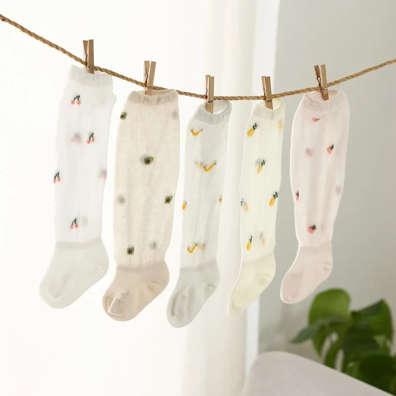 

0-3T Newborn Kid Baby Girls Boys Socks Summer Mesh Print Thin Socks Cute Sweet Lovely Stockings