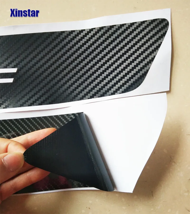 Защитная Наклейка для заднего бампера автомобиля из углеродного волокна kia rio x-line