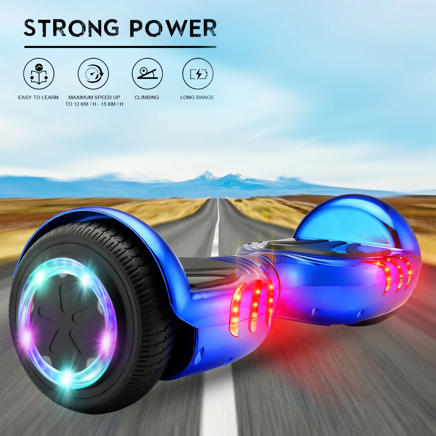 IScooter Ховерборд для детей 6 5 дюймов самобалансирующаяся доска умный Bluetooth динамик