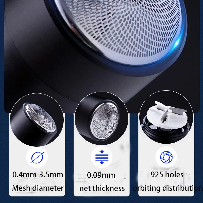 Kemei Бритва для мужчин электрическая Безопасная бритва лица Водонепроницаемая