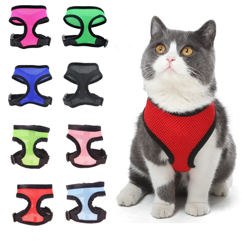 

Adjustable Nylon Pet Dog Harnesses Breathable Mesh Vest Harness Collar Breast Strap for Small Medium Big Dogs Cats Puppy Rope