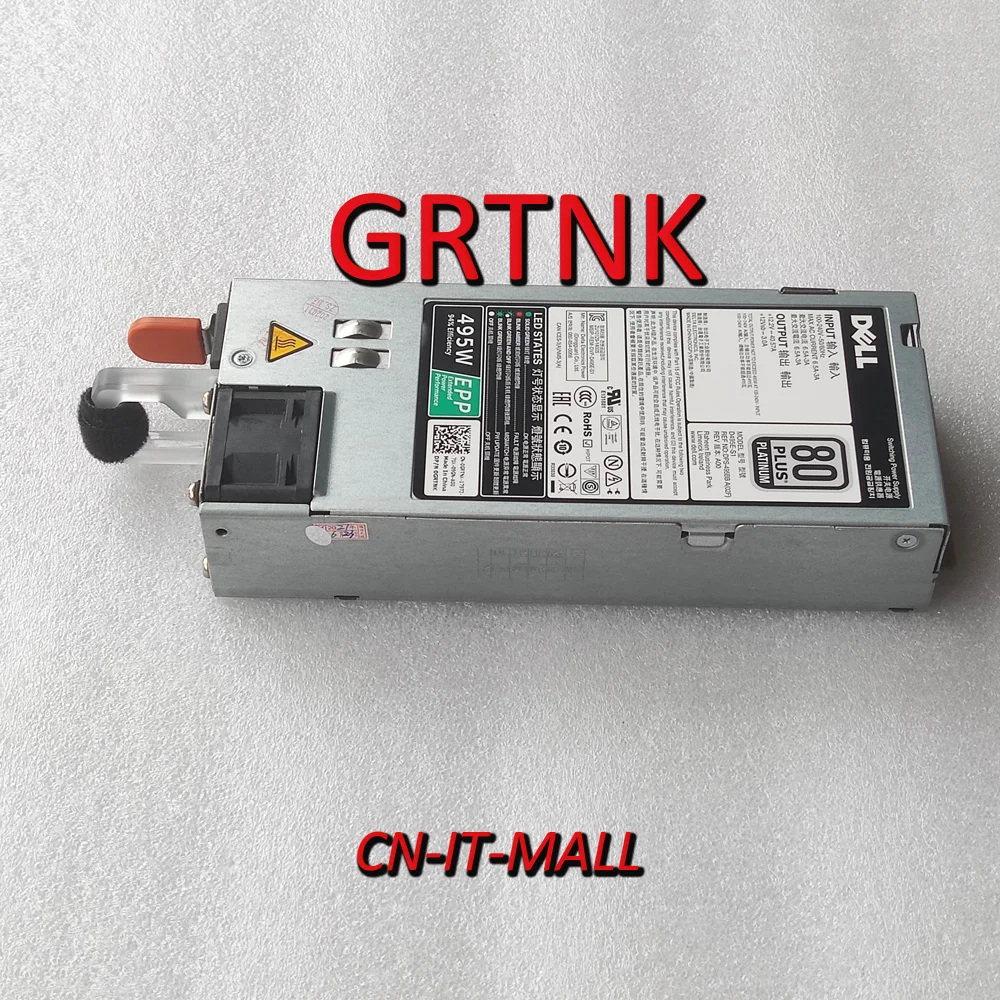 

Оригинальный 9338DD GRTNK E495E-S1 EPP 495W блок питания для R730XD R630