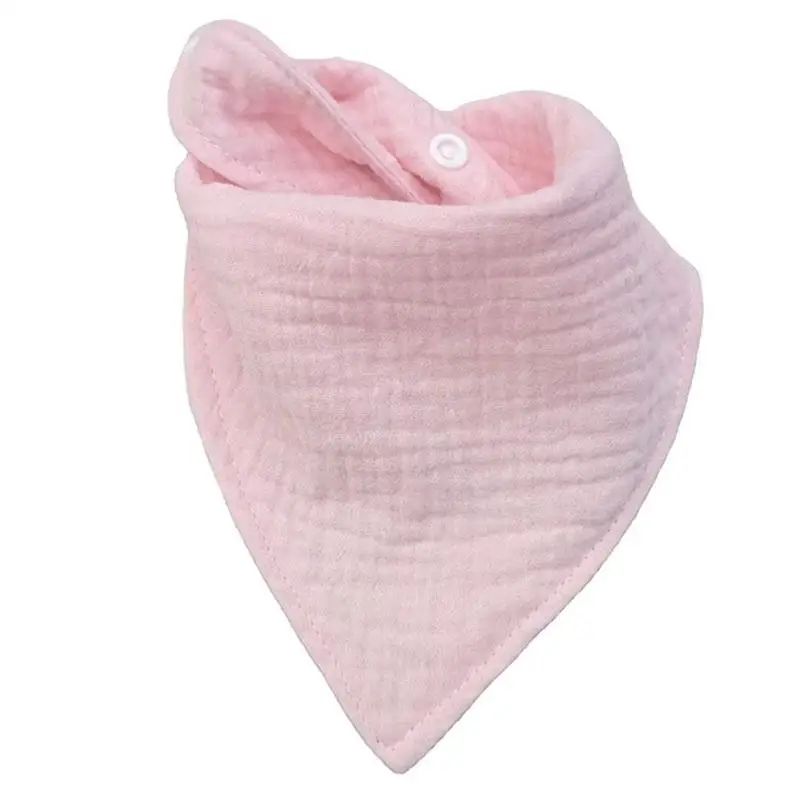 

Children's Gauze Cotton Triangle Scarf Saliva Towel Gauze Dot Bib Printed Polka J9S8