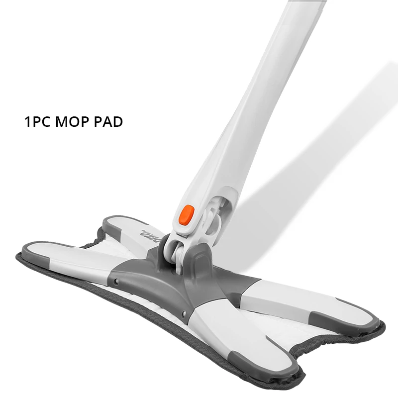 

DEKO X-type Microfiber Floor Mop Cloth Replaceable Hand Free Cleaner Wash Flat Mop House Cleaning Tool Manual Extrusion Lazy Mop