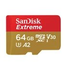 Micro SD карта памяти Sandisk, A2 A1 V30 U3, 64 ГБ 32 ГБ, 128 ГБ