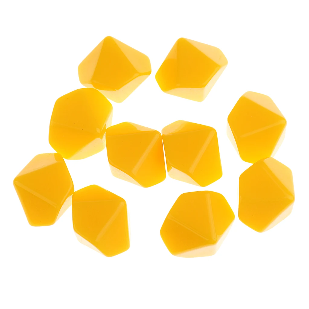 10 Pieces 10-sided Blank Dice D10 Die DIY Table Card Game Props | Спорт и развлечения