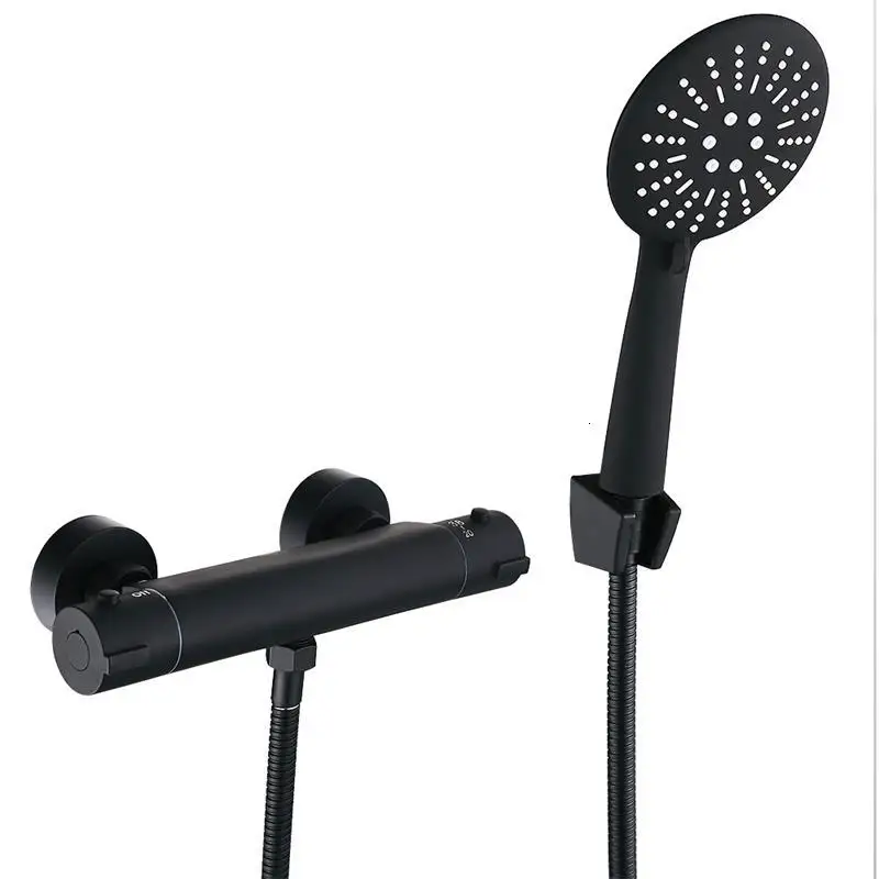 Европейский черный смеситель для душа медный душ комбинированная ванная комната