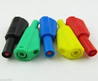 50pcs 4mm high quality full seal insulated stackable banana plug female 5 colors