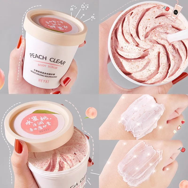 

2021 New Peach Scrub Peeling Chicken Skin Body Scrub Exfoliating Vibrato TIK TOK Hot