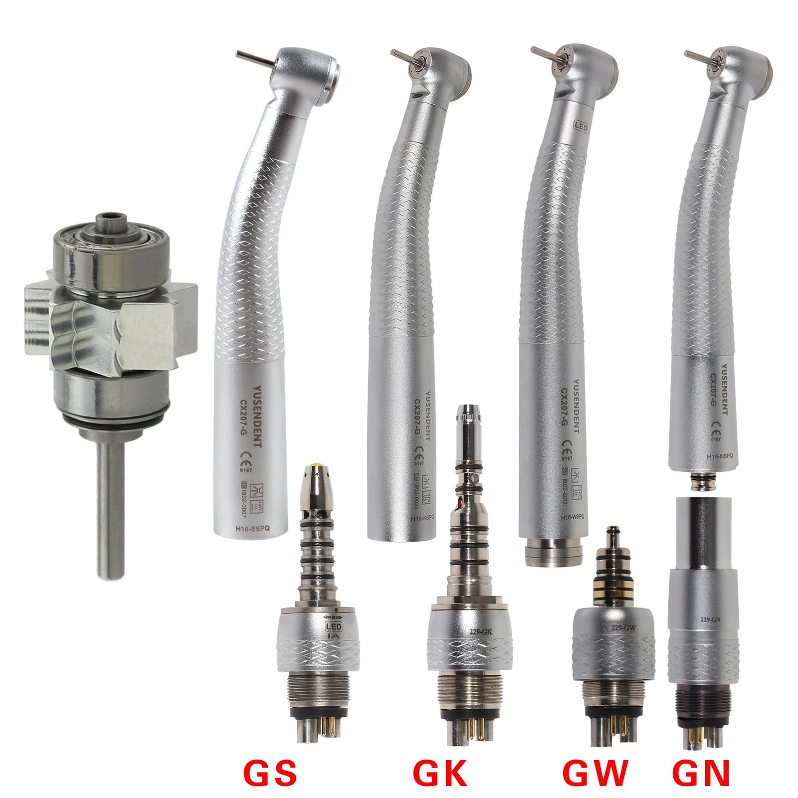 Dental Fiber Optic High Speed Turbine for COXO Fiber Optic LED Handpiece Standard for KaVo NSK Sirona