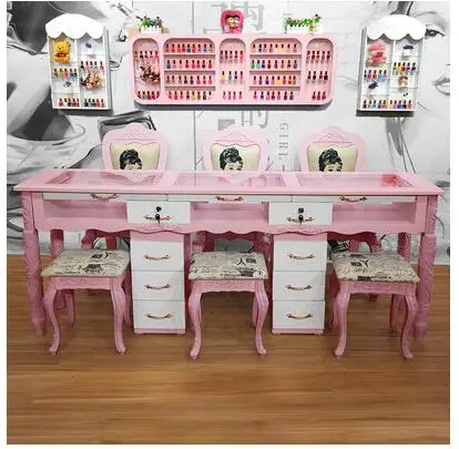 Маникюрный Стол и стул одинарный двойной Трехместный Европейский специальная