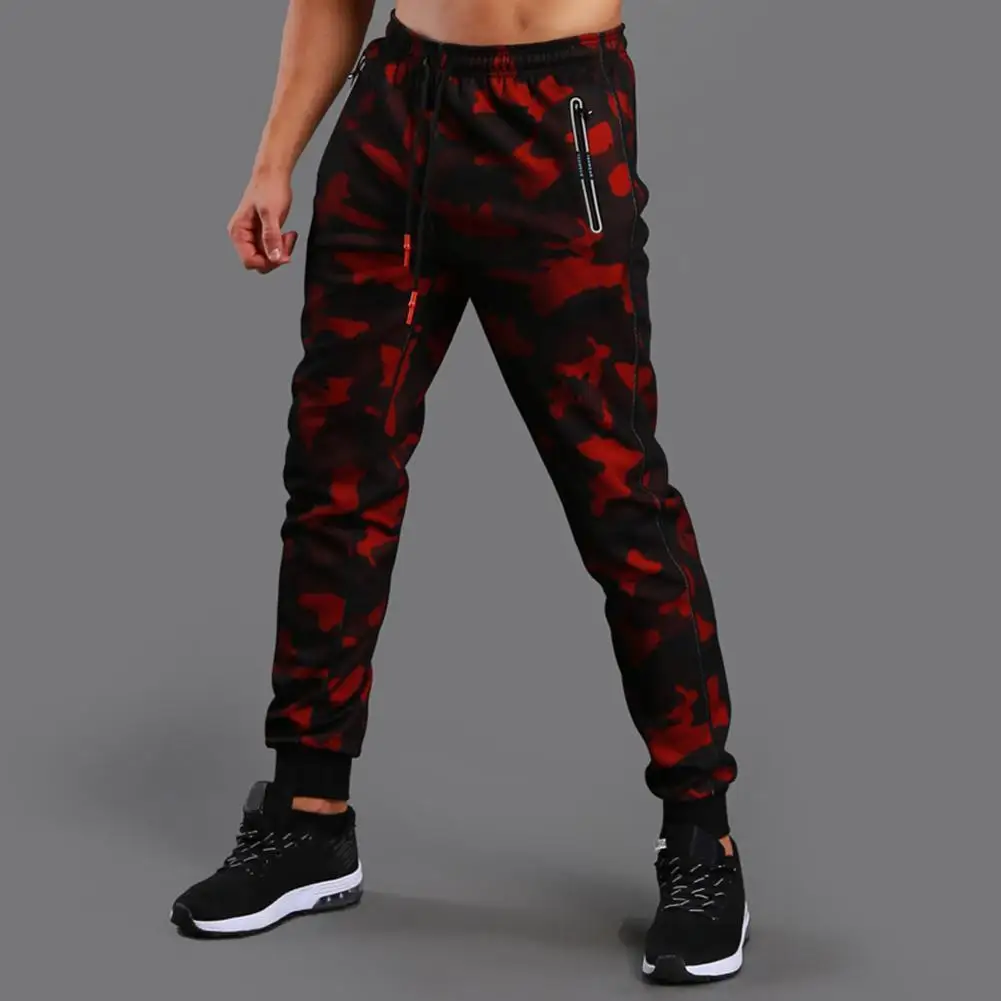 

Men Camo Ankle Tie Drawstring Pockets Fitness Running Sports Pants Sweatpants Casual Pants Men Joggers Sweatpants Track Pant