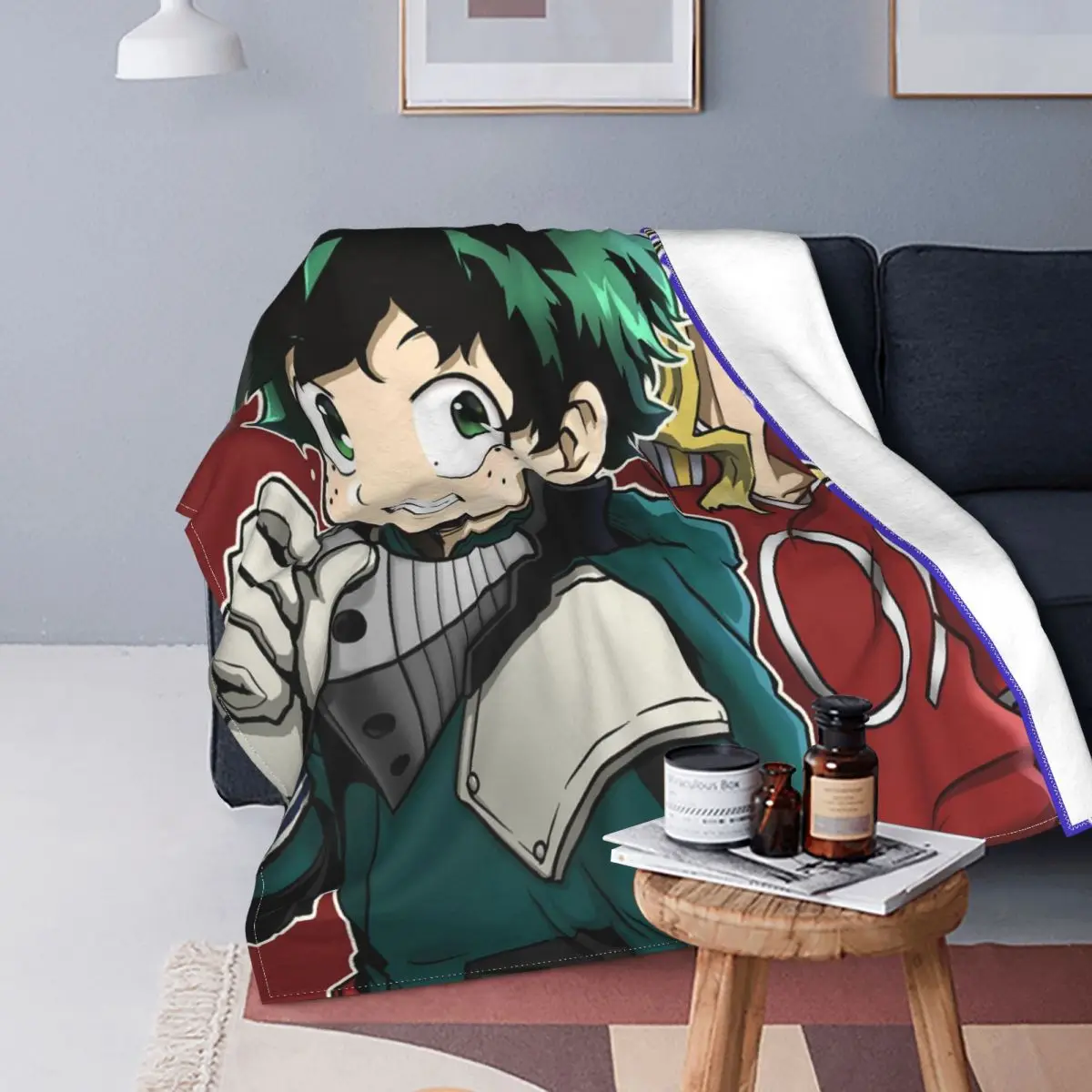 

Одеяло моя геройская Академия коралловый флис плюшевое всесезонное мидория изуку аниме легкое покрывало s для кровати офиса ковер