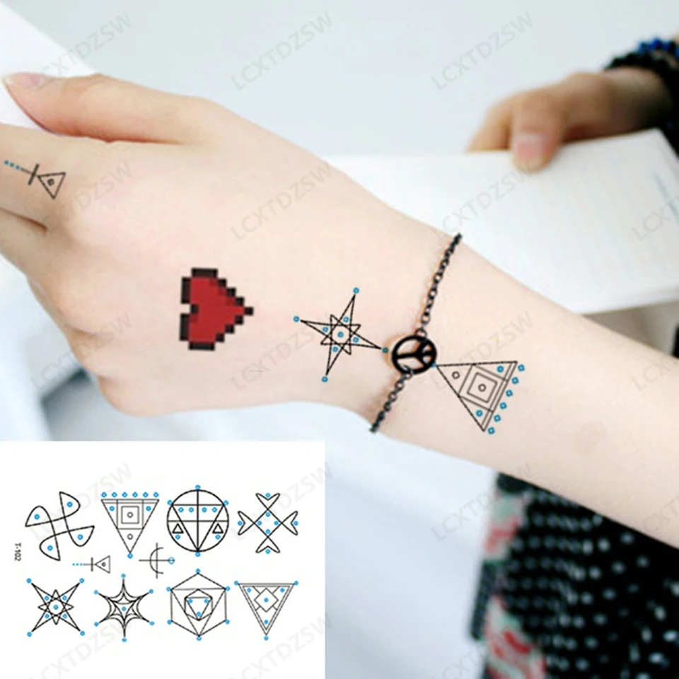 Temporary Stickers Waterproof Tattoo Stickers Butterfly,Love Heart Design Long Lasting Tattoo for Men Women Decorative Art