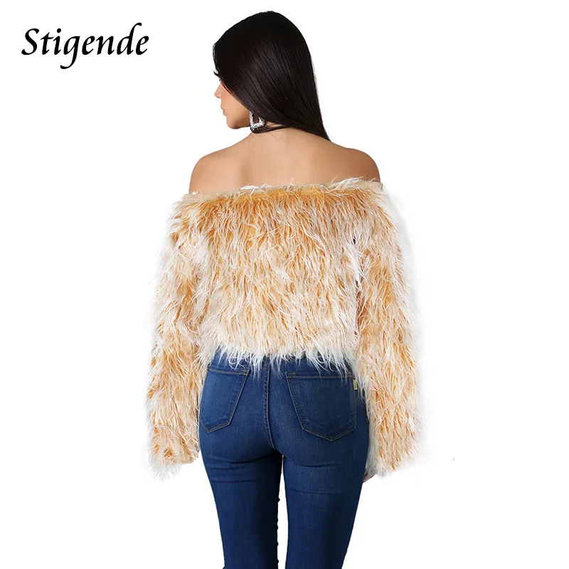 Пуловер женский с длинным рукавом и градиентным переходом цвета искусственным