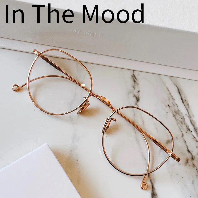

GENTLE MONSTER Blue Light Blocking Glasses GM Luxury Women Men Clear Reading Designer IN THE MOOD Gold Alloy Eyeglasses Frames