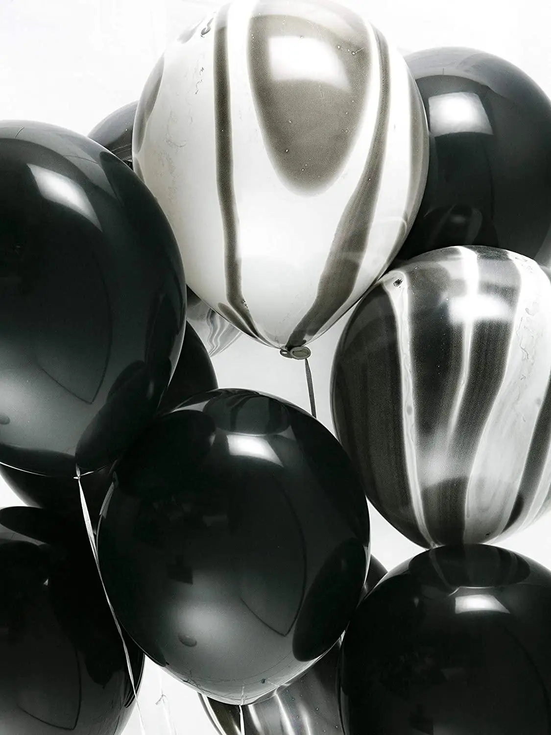 10 дюймов Черные мраморные латексные гелиевые шары золотые конфетти Globos букет