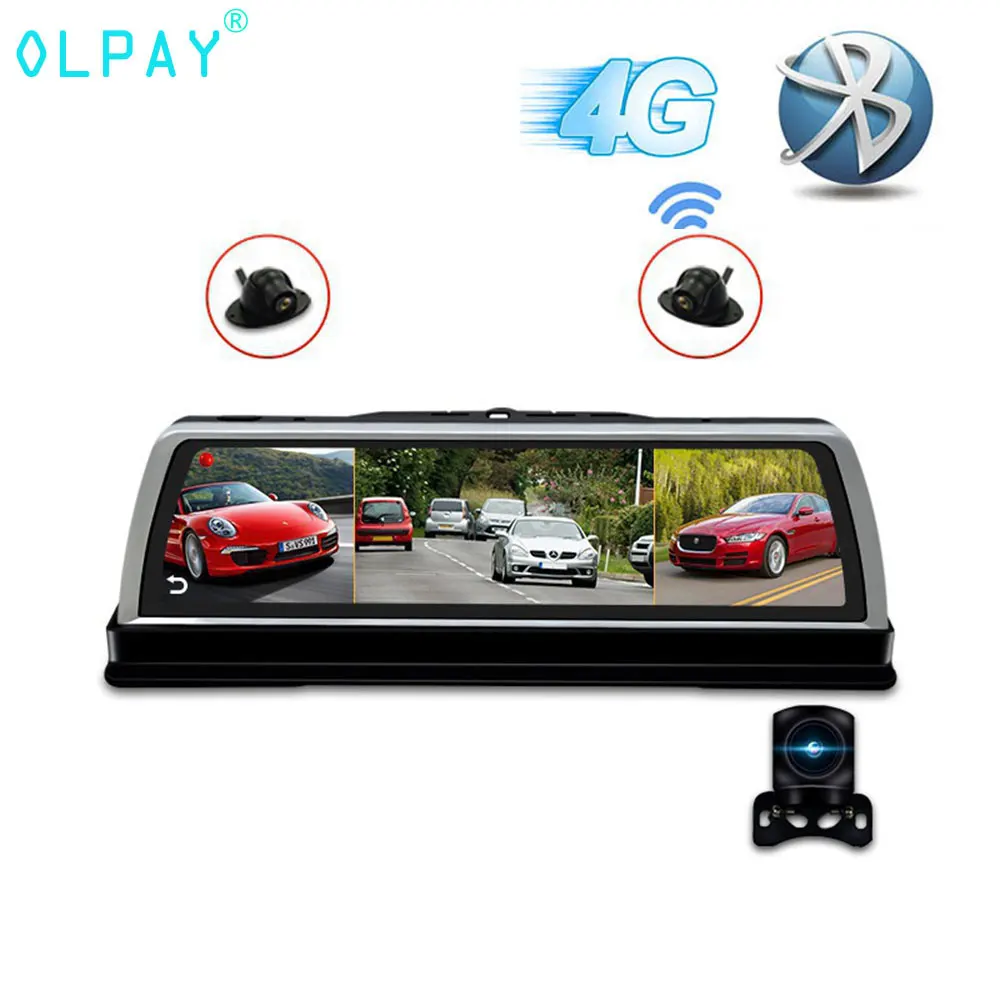

4 Lens 4G WIFI 10 inch Car DVR Radar Detector Camera GPS Video Recorder 1080P Rearview Mirror Anti Radar Dash Cam Auto Registrar