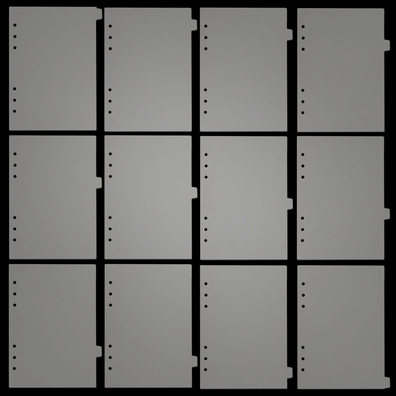 Tanie Multibey Transparent Series Divider Page A5 Standardowy Rozmiar 6 Otworów 12 Stron Wielokrotnego Użytku Notatnik Index Divider Page