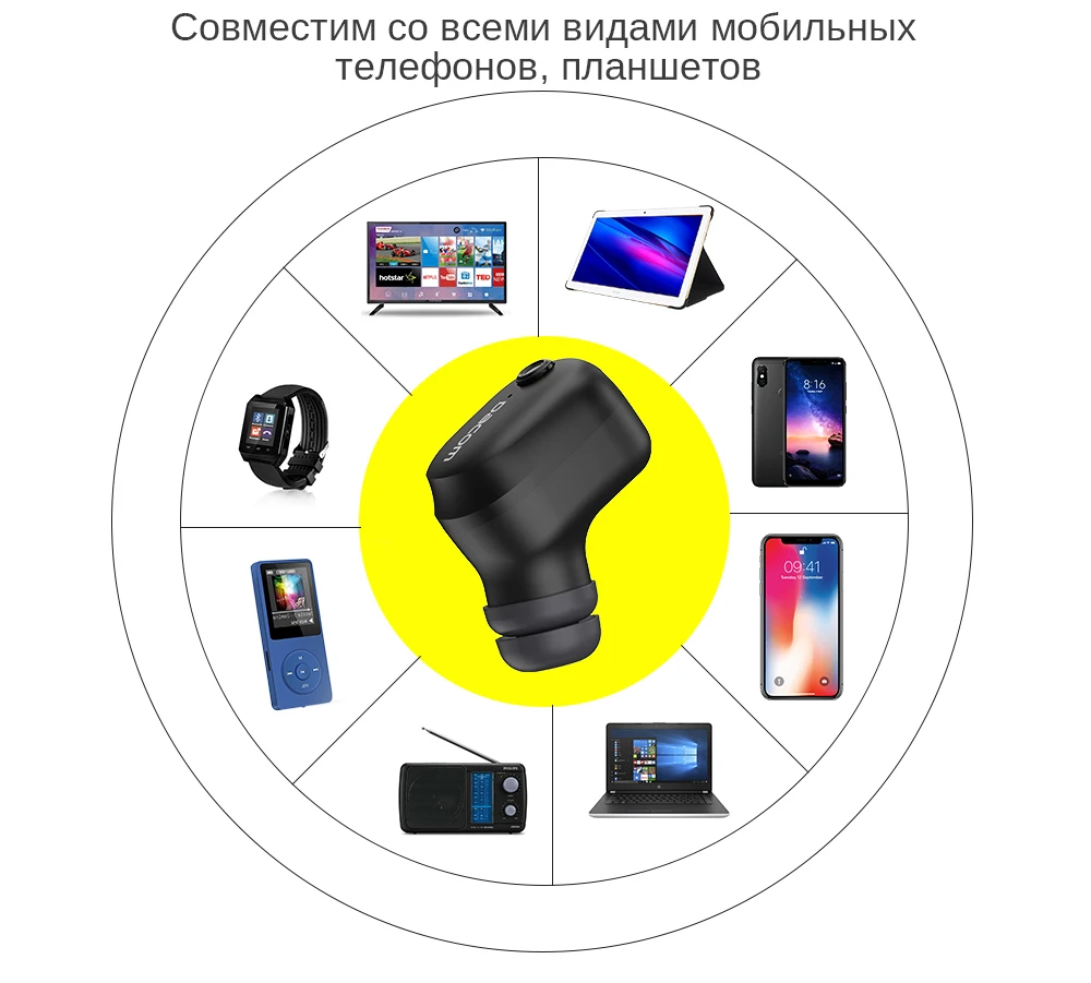 DACOM U7 TWS Bluetooth наушники настоящие Беспроводные наушники с микрофоном мини в ухо монитор громкой связи наушник для iPhone samsung huawei
