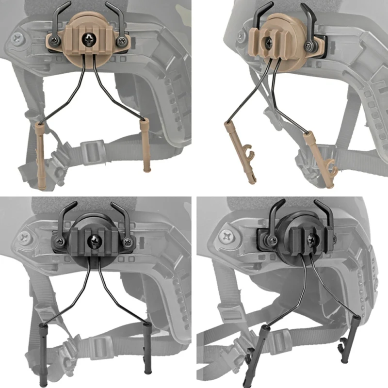 

Tactical Headset Rail Adapter Headset Bracket Headphone Mount Stand For 19-21mm Helmet Rail Helmet Accessories Type