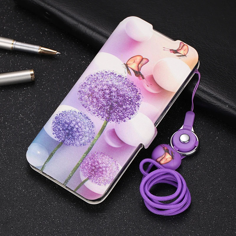 Для Xiao mi Red mi Note 8 7 6 5 Pro милый раскрашенный флип-кошелек с подставкой кожаный чехол красный mi 8A 8 mi 9 8 mi A2 Lite 6X Чехол-книжка