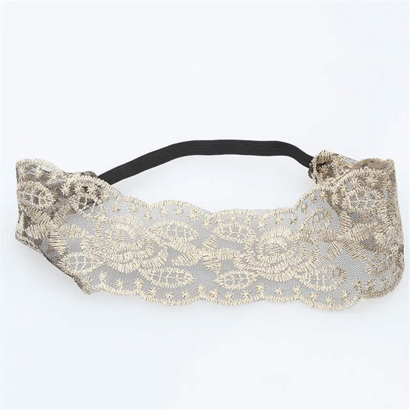QCOOLJLY 1pc Lace Elastic Hair Band Head Tie Hairbands Headbands Turban Women Hoop Flower Accessories Headwear |