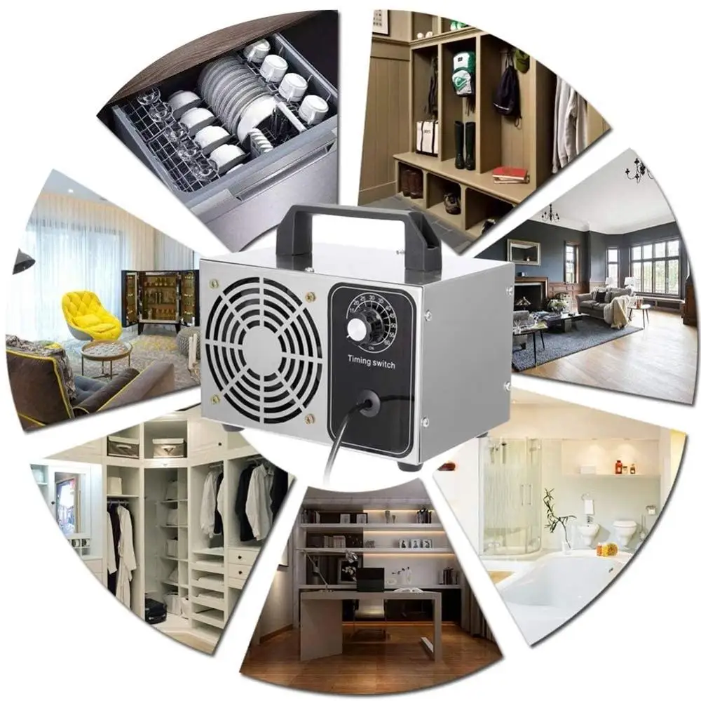 

220V Ozone Generator 10000mg/h Home Air Purifier Ozonator Air Cleaner Ozon Generator Ozonizer Sterilization Odor