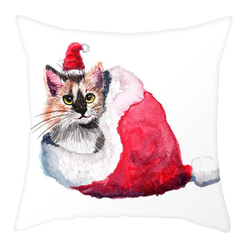 

Fuwatacchi Cats Cushion Cover Hairless Cat Puppet Cat Pillow Covers for Home Sofa Polyester Decorative Throw Pillowcase 45*45cm
