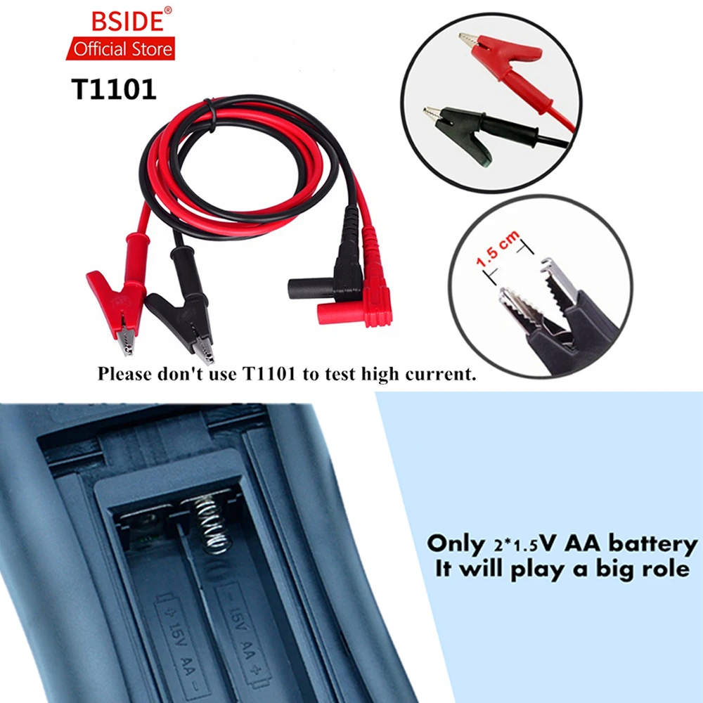 Беспроводной цифровой мультиметр BSIDE ZT-300AB True RMS ручной автоматический выбор